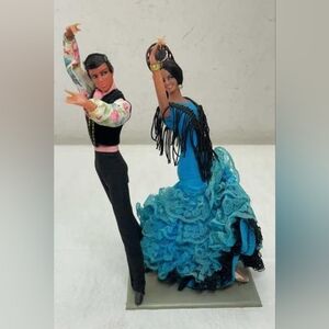 Vintage Marin Chiclana Flamenco Dancer Dolls BLUE RUFFLES Spain